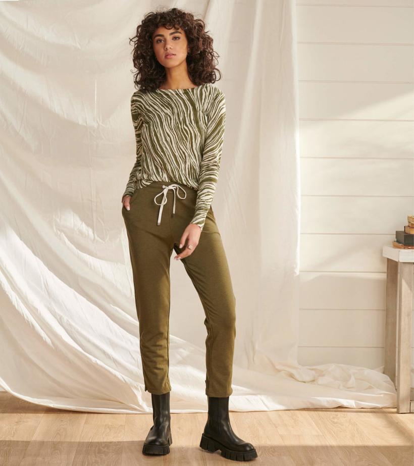 Women Adrien Jogger - Loden Green Melange | Hatley Bottoms