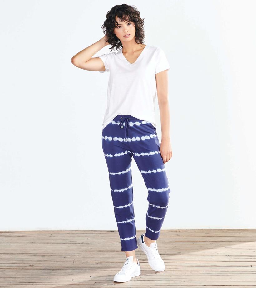 Women Adrien Joggers - Navy Tie Dye | Hatley Bottoms