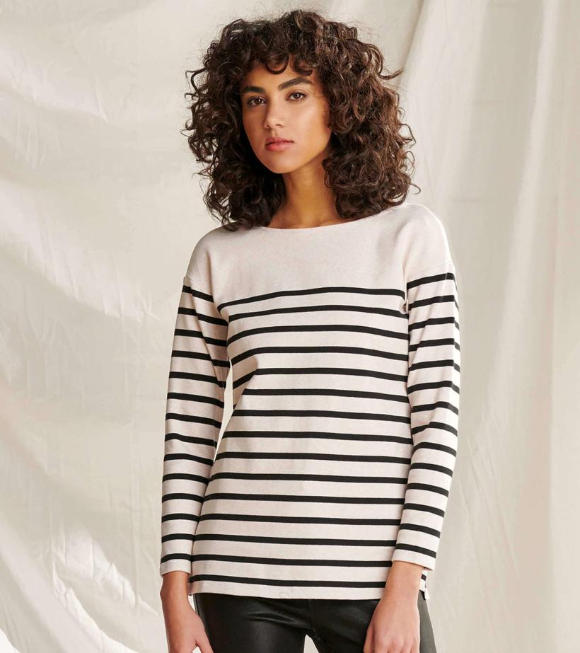 Women Ali Breton Top - Cream Melange Stripes | Hatley Tops