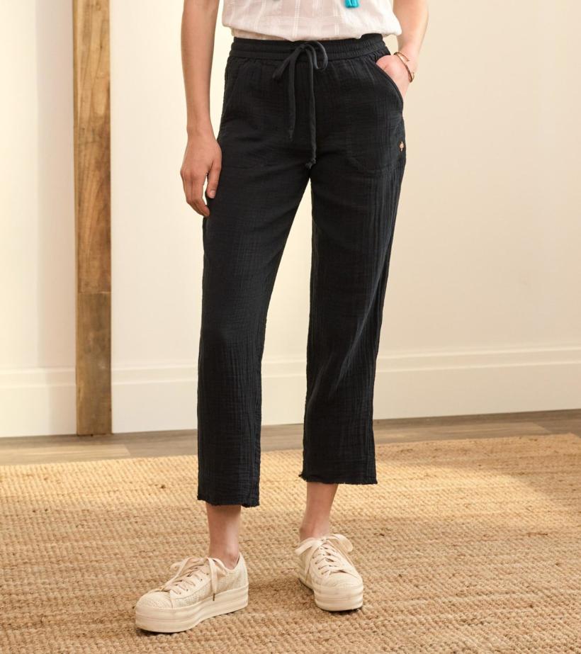 Women Ally Bonded Gauze Joggers - Black | Hatley Bottoms