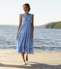 Women Aria Midi Dress - Rainbow Feather Dobby | Hatley Dresses