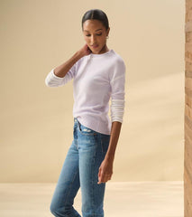 Women Avery Sweater - Lilac Stripes | Hatley Sweaters