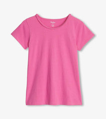 Women Braided Neck Tee - Phlox Pink | Hatley Tops