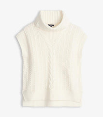 Women Cable Knit Vest - Winter White | Hatley Sweaters