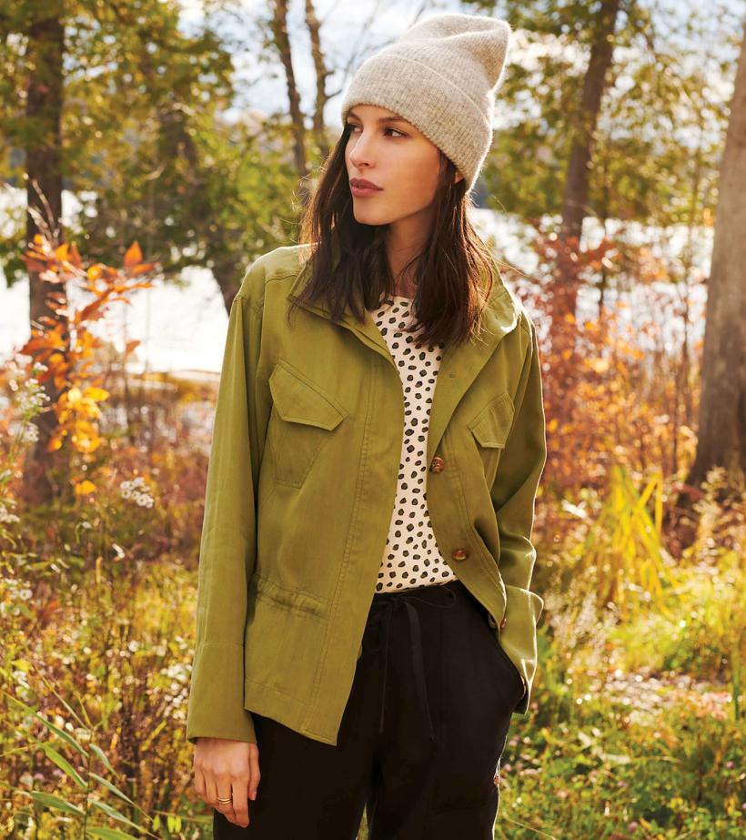 Women Camden Jacket - Lodan Green | Hatley Sweaters