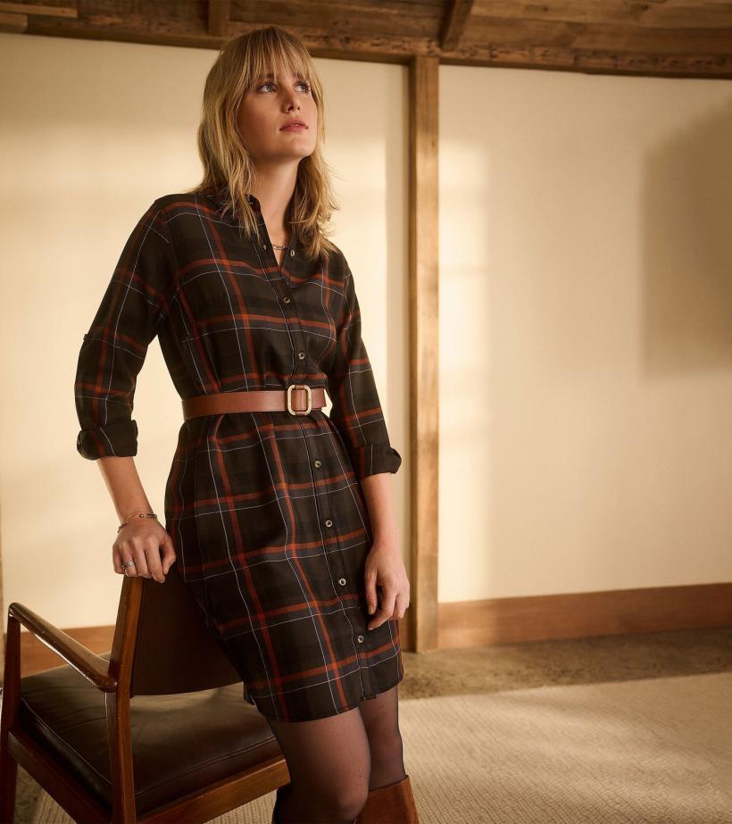 Women Cara Shirt Dress - Autumn Plaid | Hatley Dresses