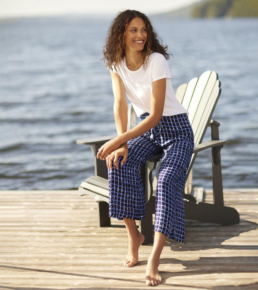 Women Cassie Pants - Painted Plaid | Hatley Bottoms