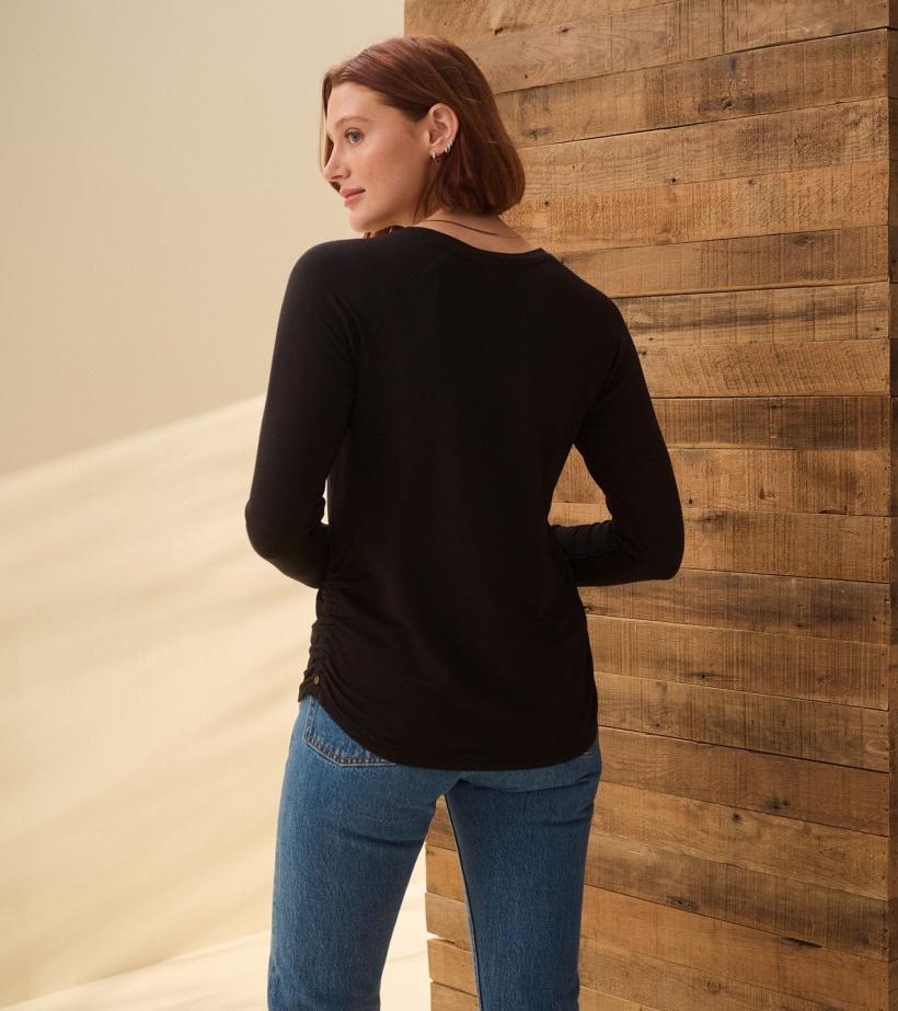 Women Chantel Pullover - Black Caviar | Hatley Tops