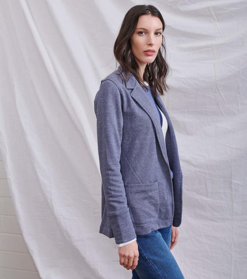 Women Chelsea Knit Blazer - Indigo Speckle | Hatley Sweaters