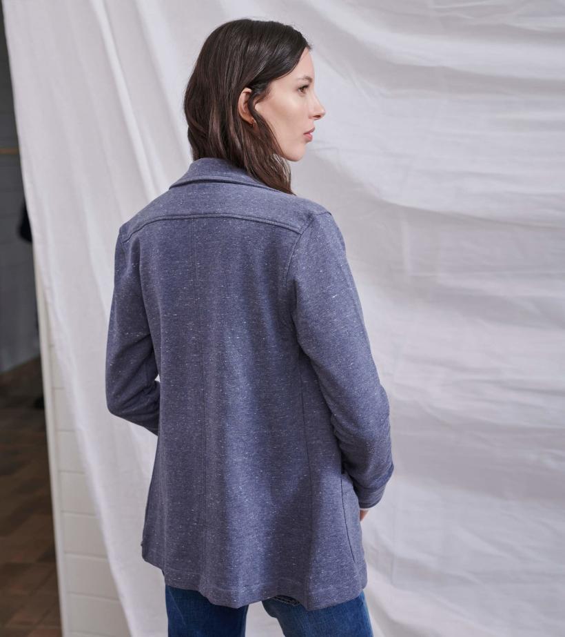 Women Chelsea Knit Blazer - Indigo Speckle | Hatley Sweaters