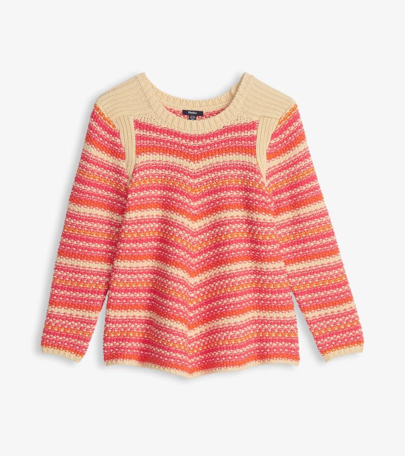 Women Chevron Swing Sweater - Dawn Sky Stripes | Hatley Sweaters