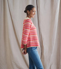 Women Chevron Swing Sweater - Dawn Sky Stripes | Hatley Sweaters