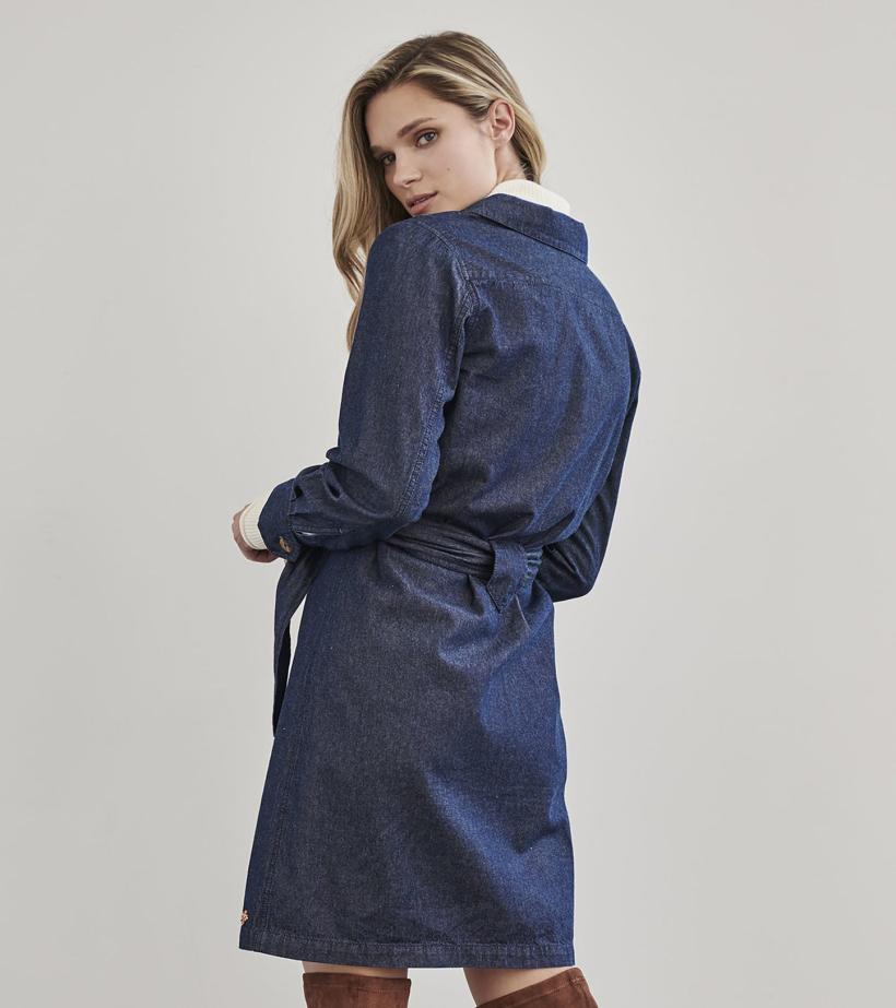 Women Denim Shirt Dress - Dark Wash | Hatley Dresses