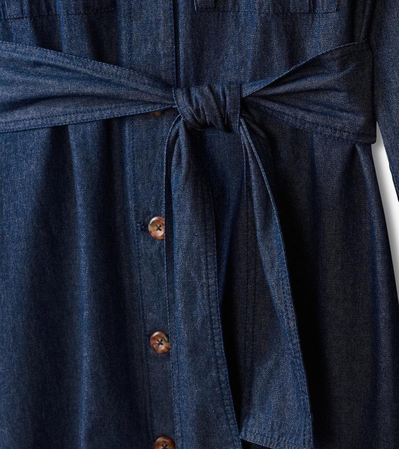 Women Denim Shirt Dress - Dark Wash | Hatley Dresses