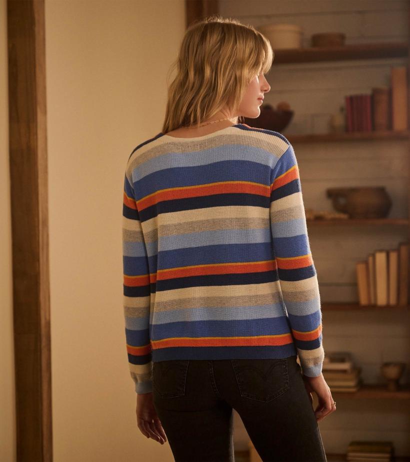 Women Devon Sweater - Mixed Stripes | Hatley Sweaters