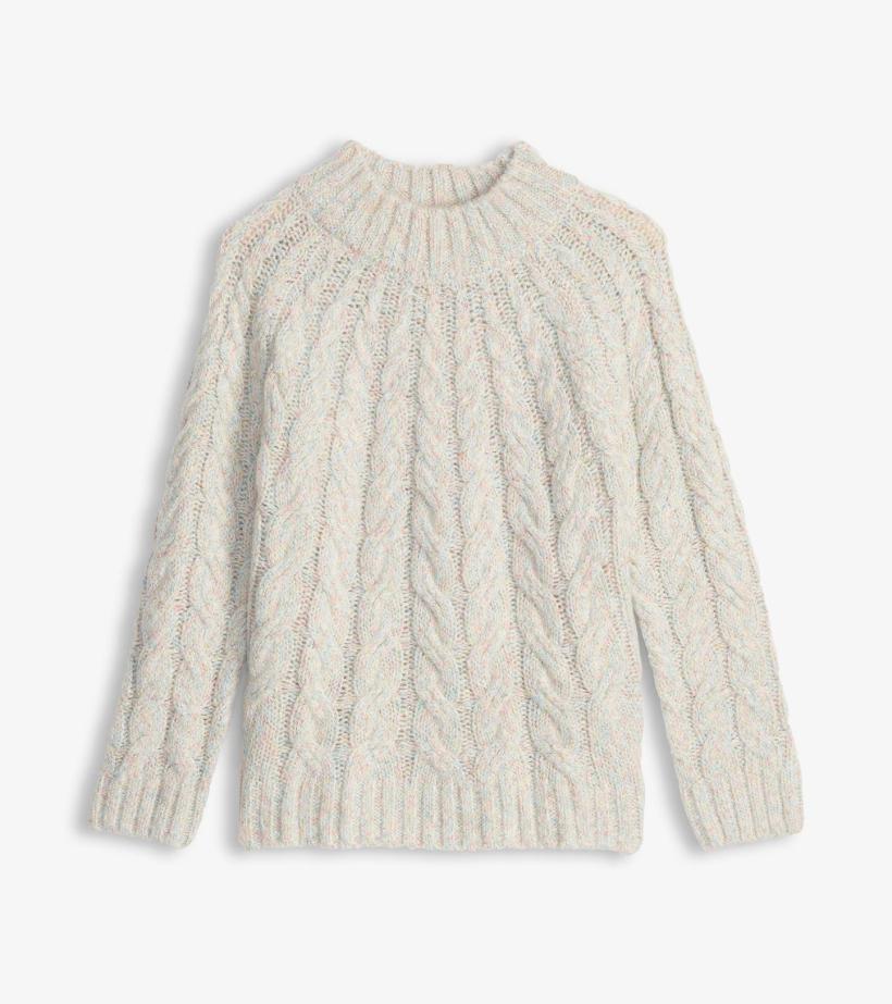 Women Dylan Cable Knit Sweater - Clear Rainbow | Hatley Sweaters