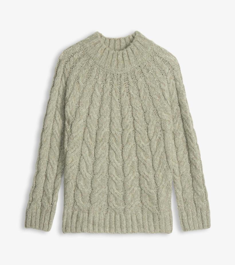 Women Dylan Cable Knit Sweater - Moss Green | Hatley Sweaters