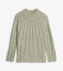 Women Dylan Cable Knit Sweater - Moss Green | Hatley Sweaters