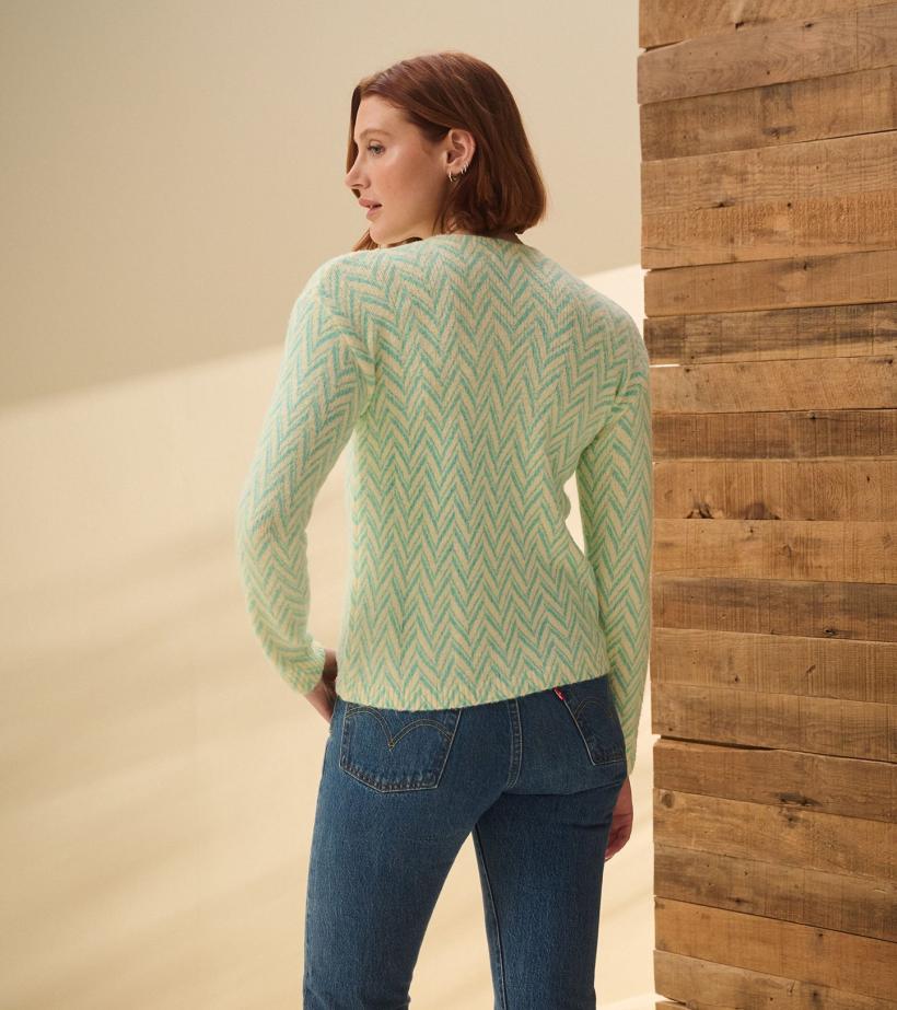 Women Ella Sweater - Chevron Print | Hatley Sweaters