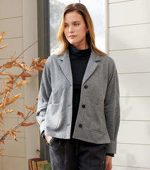 Women Emily Relaxed Blazer - Charcoal Melange | Hatley Sweaters