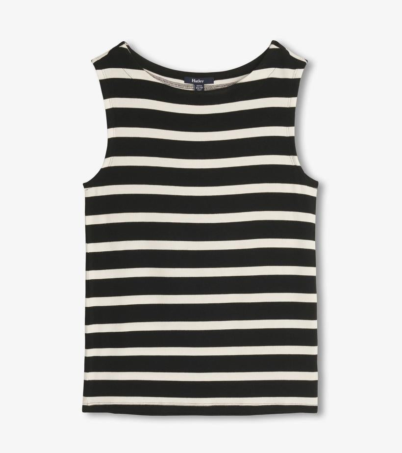 Women Everyday Tank - Caviar Stripes | Hatley Tops