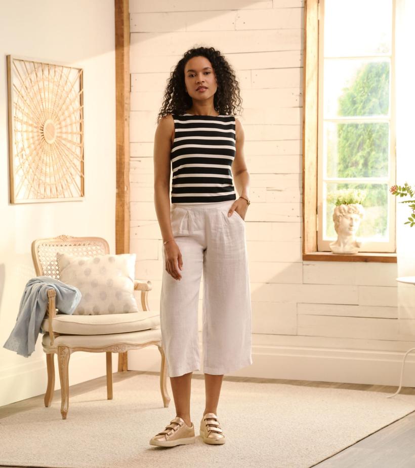 Women Everyday Tank - Caviar Stripes | Hatley Tops