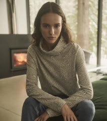 Women Funnel Neck Top - Textured Swirl | Hatley Tops
