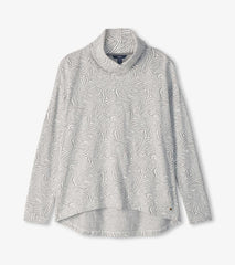 Women Funnel Neck Top - Textured Swirl | Hatley Tops