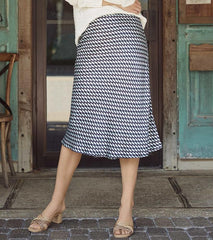 Women Grace Midi Skirt - Graphic Leaves | Hatley Bottoms