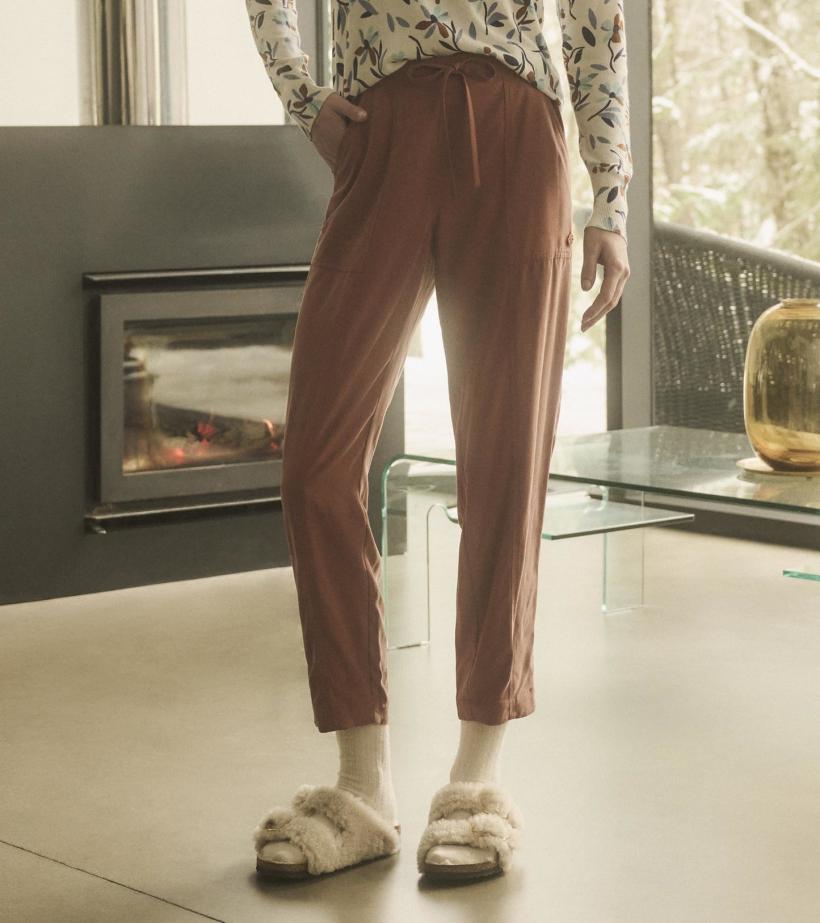 Women Jaime Ankle Pants - Brown | Hatley Bottoms