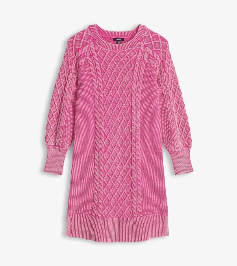 Women Juliet Cable Knit Dress - Raspberry Pink | Hatley Dresses