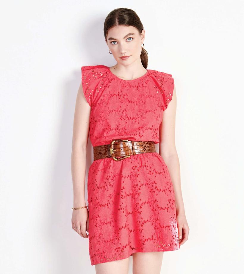 Women Kaia Eyelet Dress - Rouge Red | Hatley Dresses