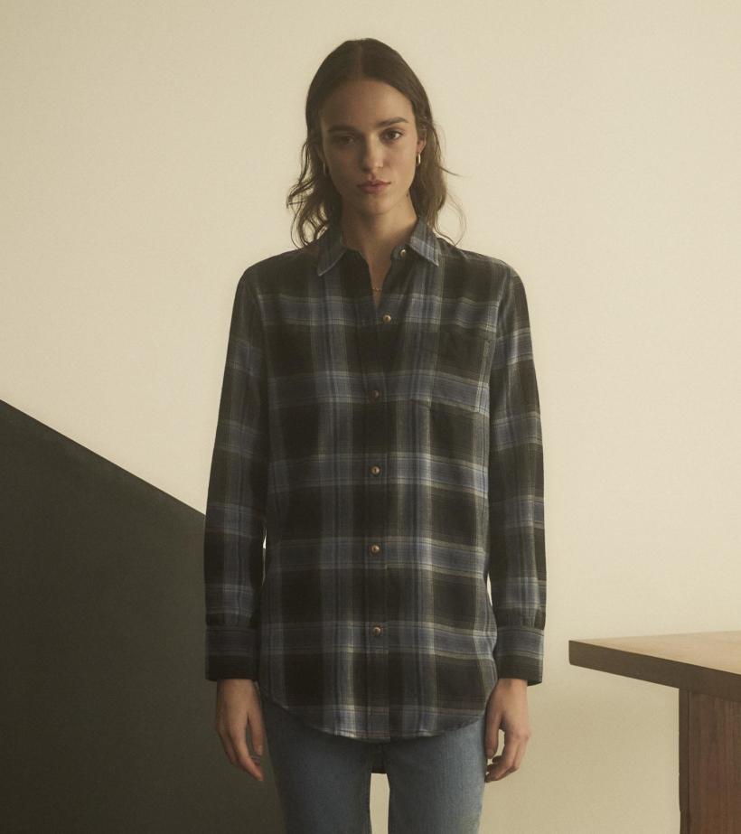 Women Lara Tunic - Caviar Plaid | Hatley Tops