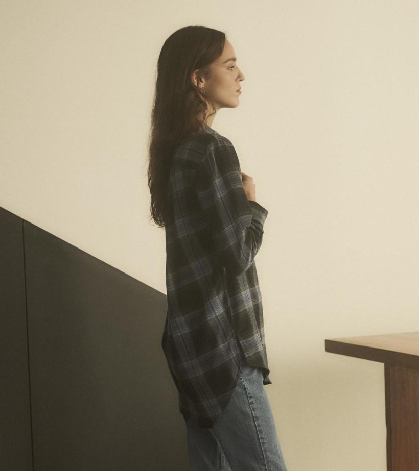 Women Lara Tunic - Caviar Plaid | Hatley Tops