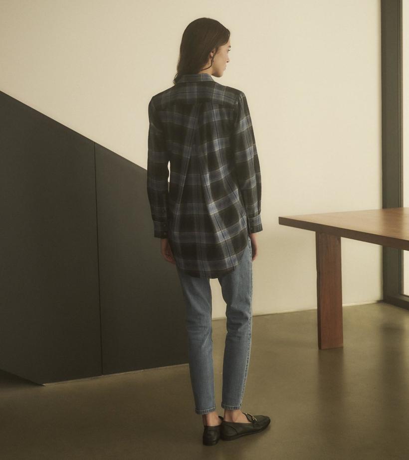 Women Lara Tunic - Caviar Plaid | Hatley Tops