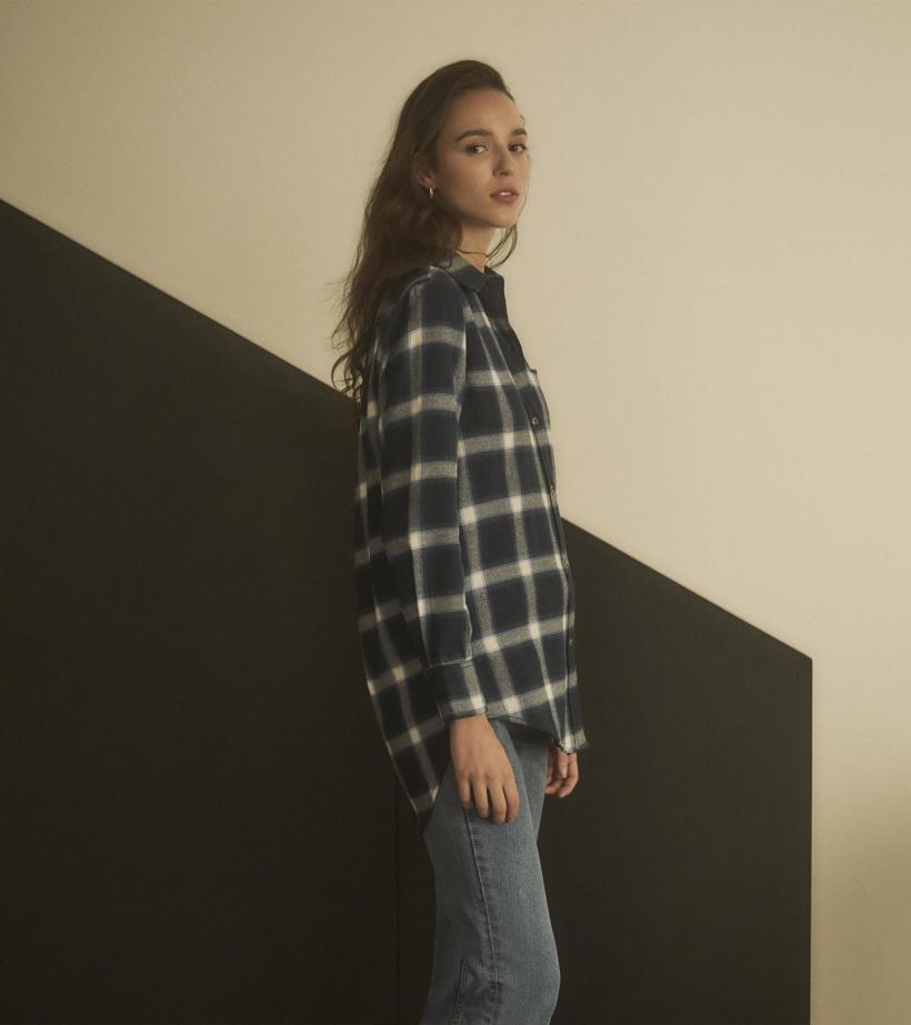 Women Lara Tunic - Wide Windowpane | Hatley Tops