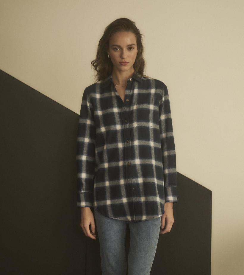Women Lara Tunic - Wide Windowpane | Hatley Tops