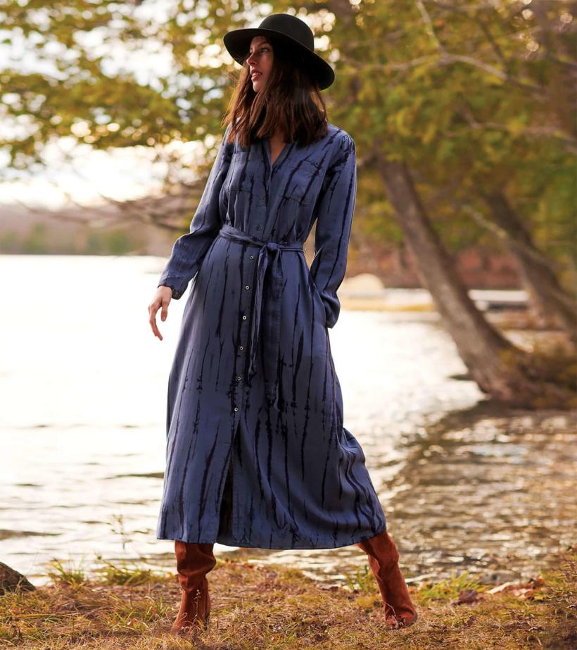 Women Maxi Shirt Dress - Into The Deep | Hatley Dresses