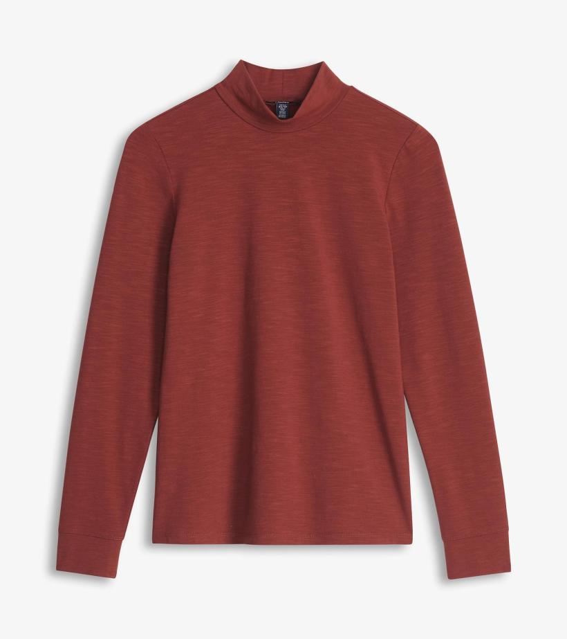 Women Mock Neck Top - Russet Brown | Hatley Tops