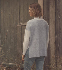 Women Mock Neck Tunic - Blue Colorblock | Hatley Sweaters