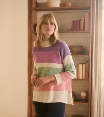 Women Mock Neck Tunic - Sunrise Colour Block | Hatley Sweaters