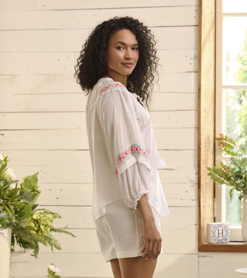 Women Naomi Blouse - Fresh White | Hatley Tops