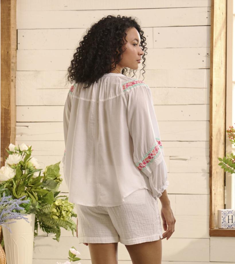 Women Naomi Blouse - Fresh White | Hatley Tops
