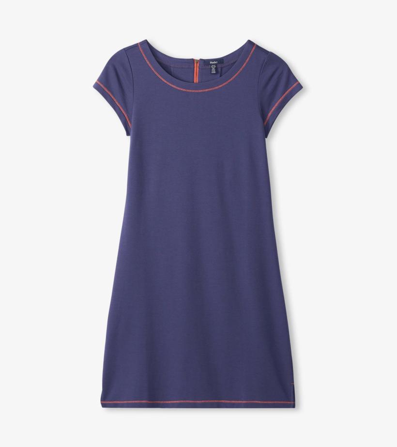 Women Nellie Dress - Navy French Terry | Hatley Dresses