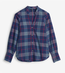 Women Olivia Blouse - Patriot Blue Plaid | Hatley Tops