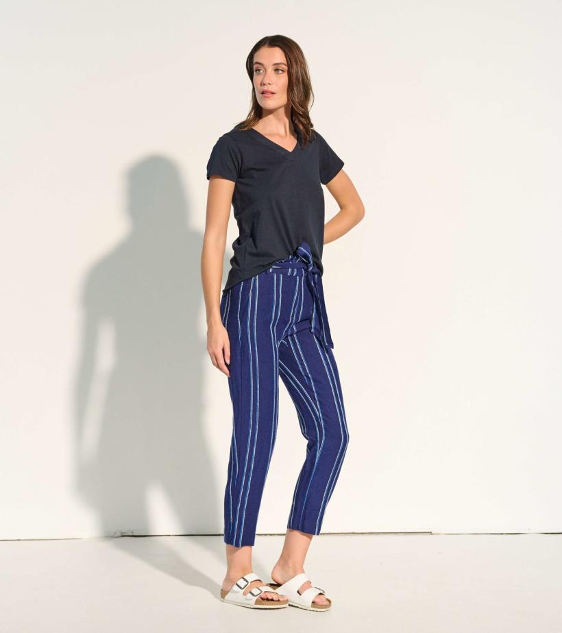 Women Paper Bag Pants - Beach Stripes | Hatley Bottoms