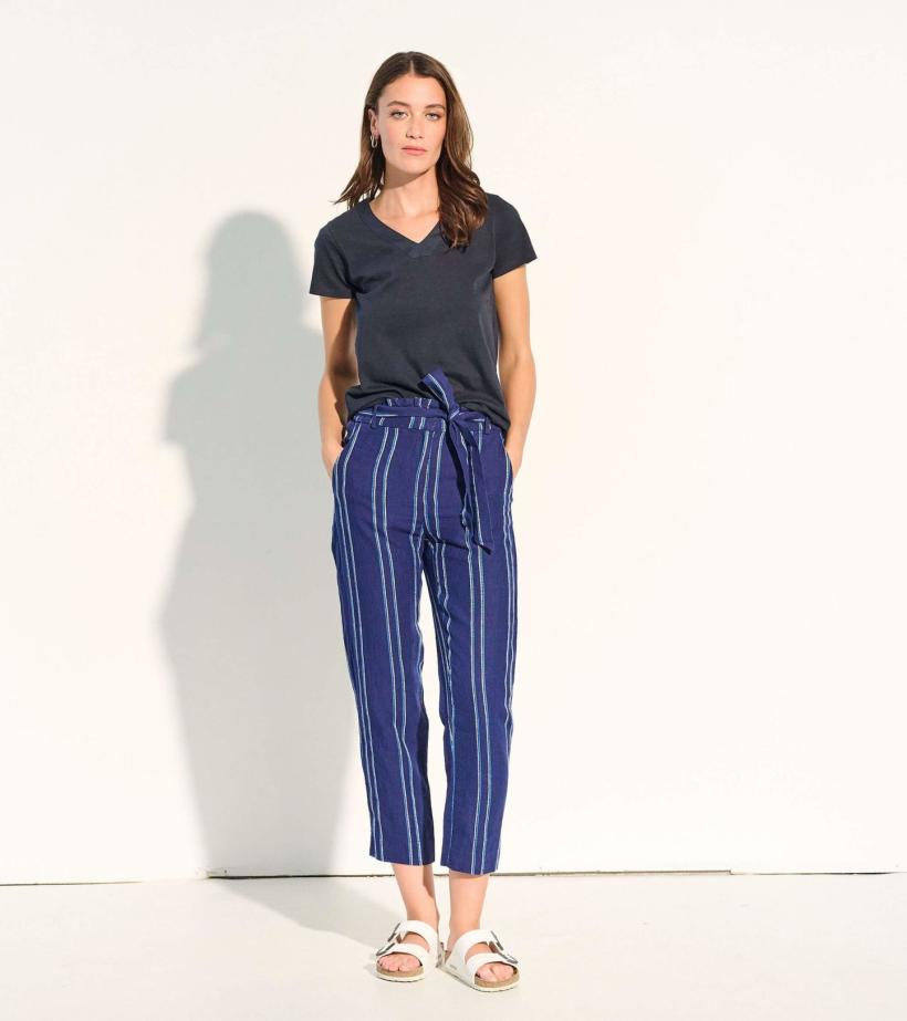 Women Paper Bag Pants - Beach Stripes | Hatley Bottoms