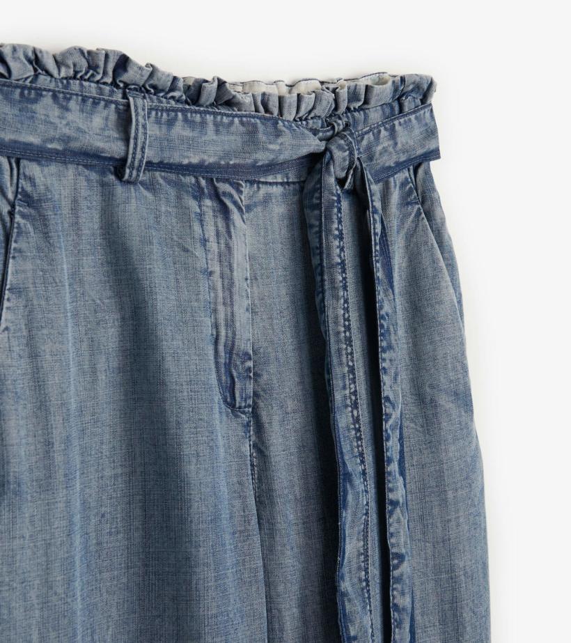 Women Paper Bag Pants - Blue Acid Rinse | Hatley Bottoms