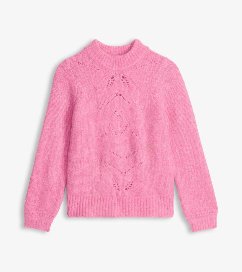 Women Petal Cable Sweater - Raspberry Pink | Hatley Sweaters