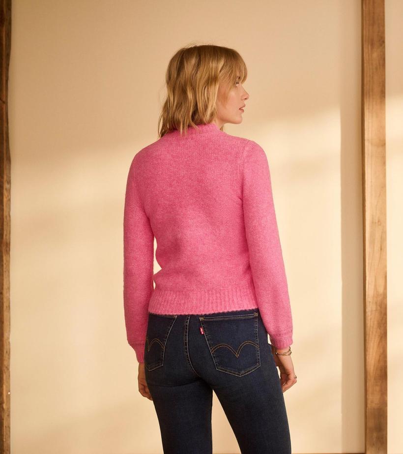 Women Petal Cable Sweater - Raspberry Pink | Hatley Sweaters